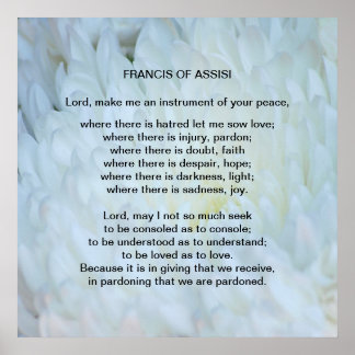 St Francis of Assisi-bön Poster