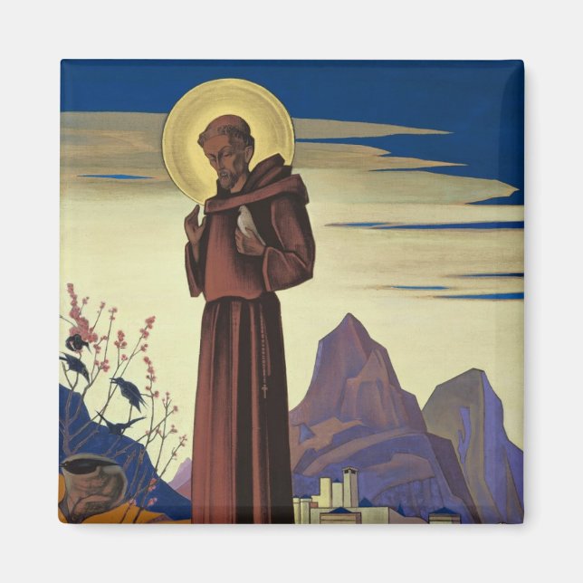 St. Francis of Assisi (Christian Saint) Magnet (Framsidan)