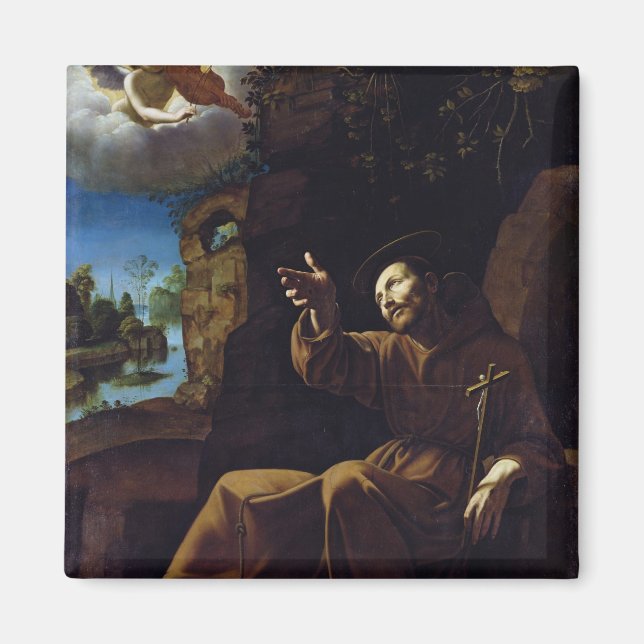 St. Francis of Assisi Consoled by an Angel Magnet (Framsidan)