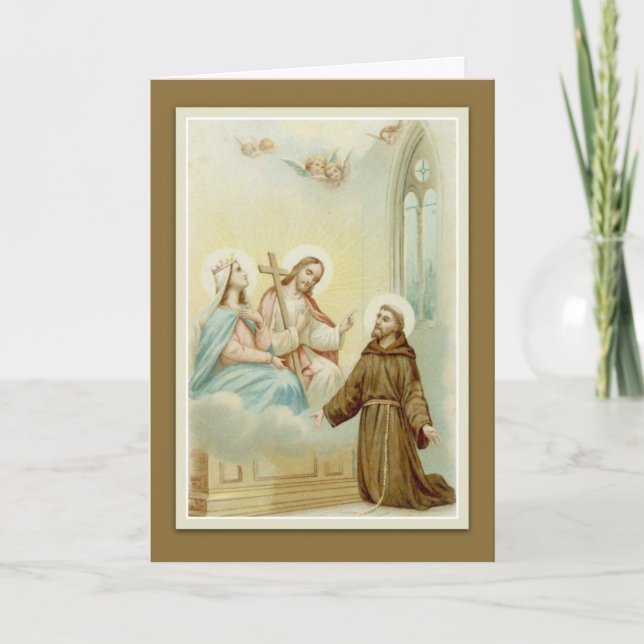 St. Francis of Assisi Greeting Card w/be Kort (Framsida)
