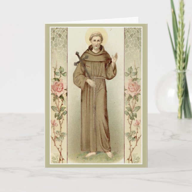 St. Francis of Assisi Greeting Card w/be Kort (Framsida)