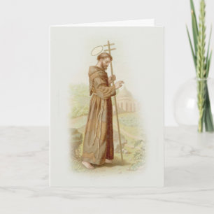 St. Francis of Assisi Greeting Card w/be Kort