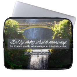 St Francis of Assisi inspirational Quote "Doing" Laptop Fodral