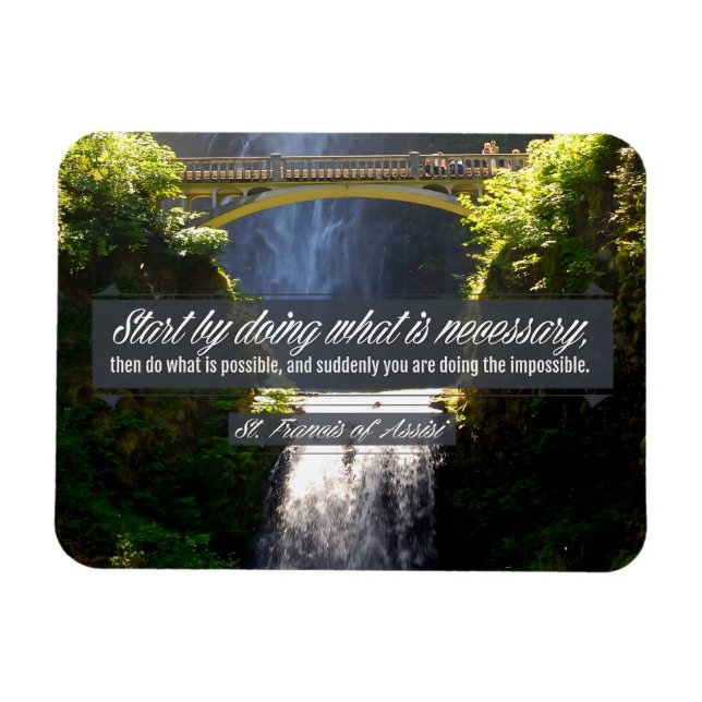 St Francis of Assisi inspirational Quote "Doing" Magnet (Horisontell)