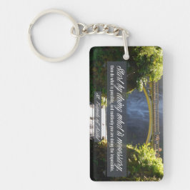 St Francis of Assisi inspirational Quote "Doing" Nyckelring