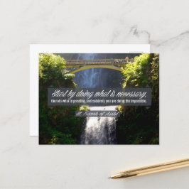 St Francis of Assisi inspirational Quote "Doing" Vykort