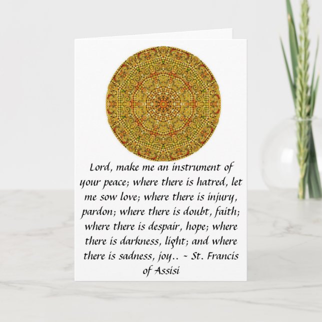 St. Francis of Assisi om FAITH Kort (Framsida)