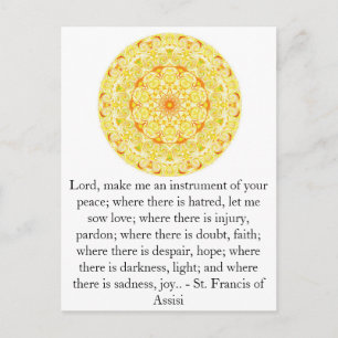 St. Francis of Assisi om FAITH Vykort