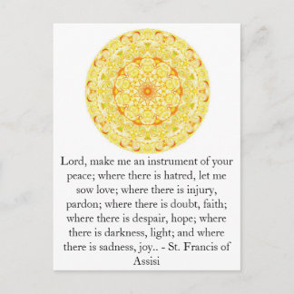 St. Francis of Assisi om FAITH Vykort