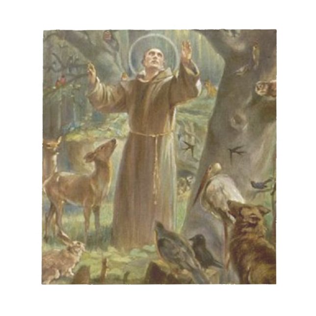 St. Francis of Assisi, omringad av djur Anteckningsblock (Framsida)