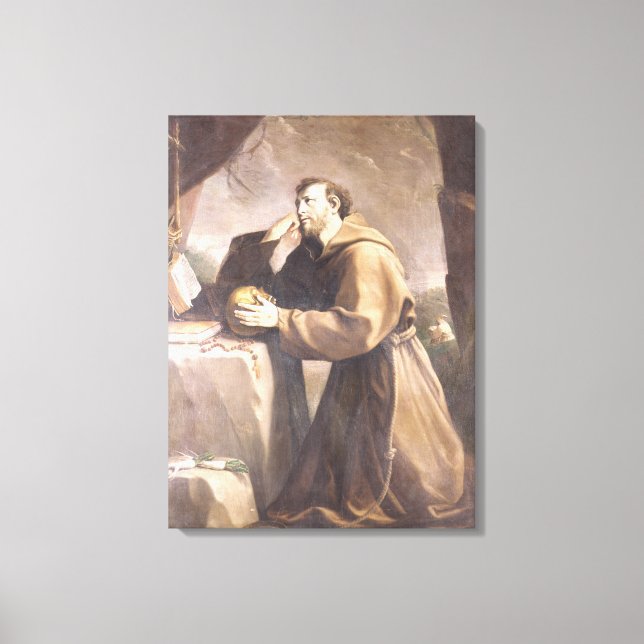 St. Francis of Assisi på Prayer Canvastryck (Framsida)
