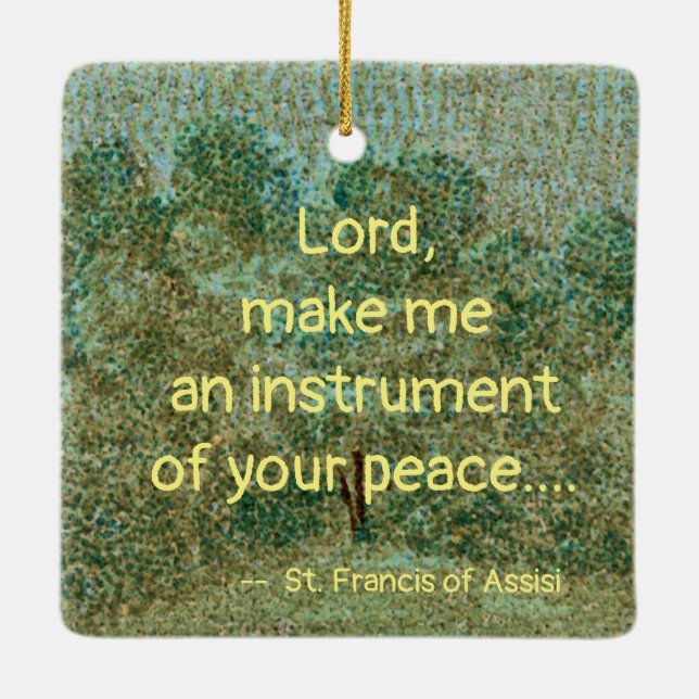 St. Francis of Assisi, Pater Seraphicus (SAU 040) Julgransprydnad Keramik (Baksida)