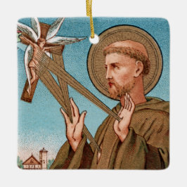 St. Francis of Assisi, Pater Seraphicus (SAU 040) Julgransprydnad Keramik