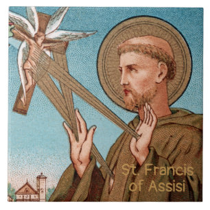 St. Francis of Assisi, Pater Seraphicus (SAU 040) Kakelplatta