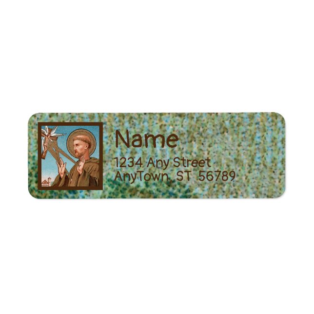 St. Francis of Assisi, Pater Seraphicus (SAU 040) Returadress Etikett (Framsidan)