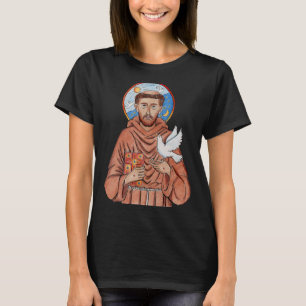 St Francis of Assisi Patron Saint of Animals Catho T Shirt