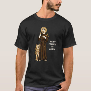 St Francis of Assisi Patron Saint of Animals Catho T Shirt