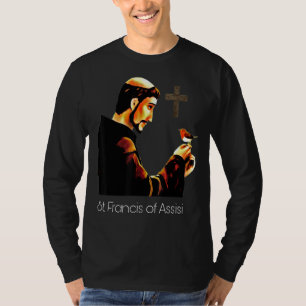 St Francis of Assisi Patron Saint of Animals Catho T Shirt