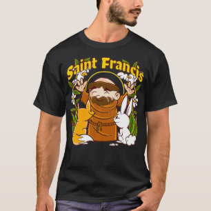 St Francis of Assisi Patron Saint of Animals Catho T Shirt
