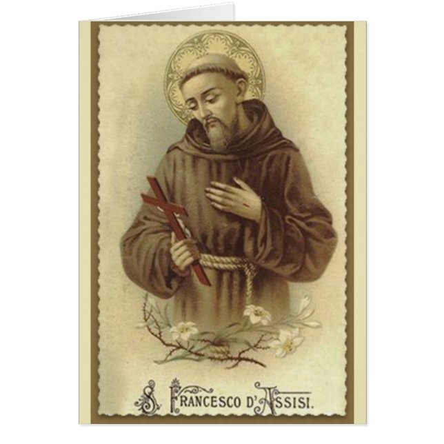 St. Francis of Assisi Patron Saint of Animals OBS Kort (Framsidan)