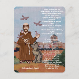 St Francis of Assisi Peace prayer Tilläggskort