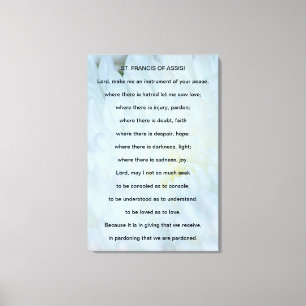 St Francis of Assisi Prayer Canvastryck