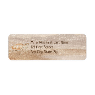 St. Francis of Assisi Prayer Sea Turtle Art  Returadress Etikett