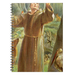 St Francis of Assisi predikar för djur Anteckningsbok