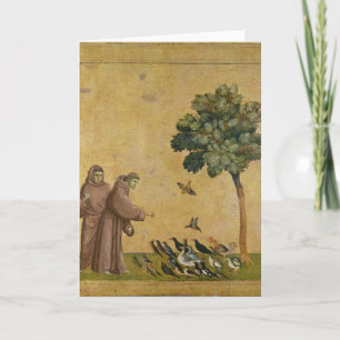 St. Francis of Assisi predikar för fåglar Kort
