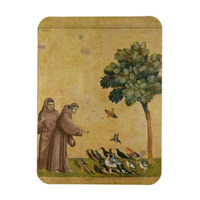St. Francis of Assisi predikar för fåglar Magnet (Vertikal)