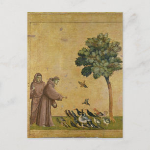 St. Francis of Assisi predikar för fåglar Vykort