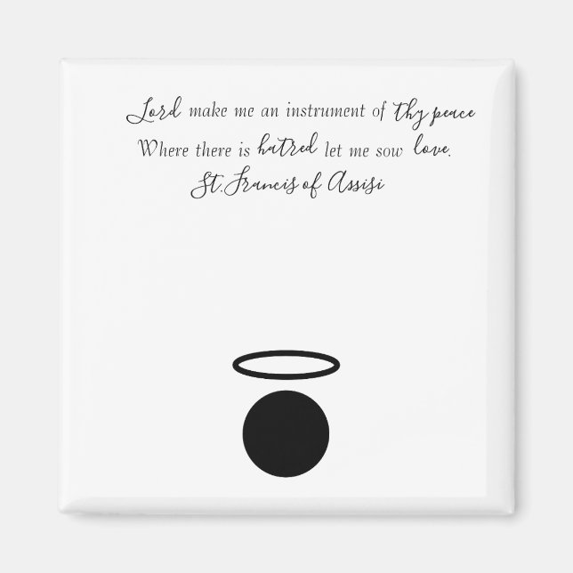 St. Francis of Assisi Quote Magnet (Framsidan)