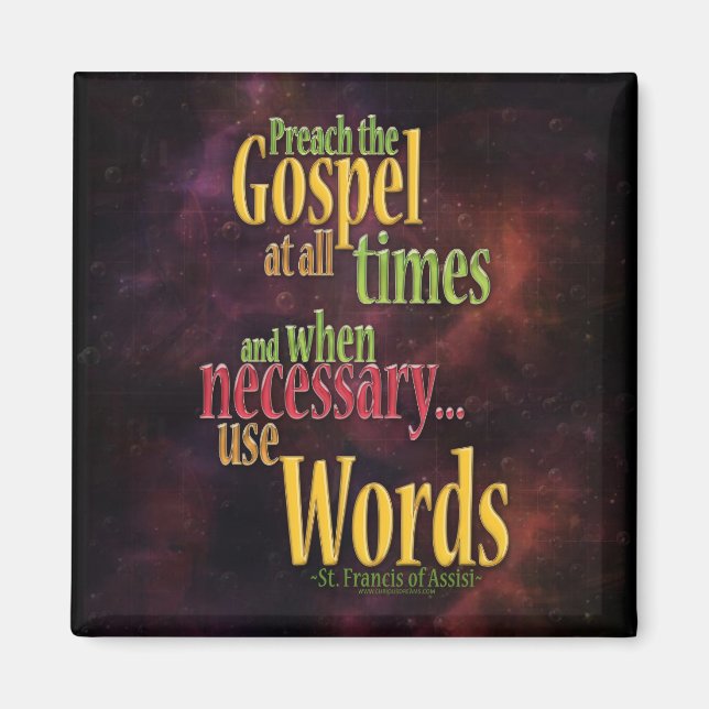 St. Francis of Assisi Quote Magnet (Framsidan)