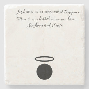 St. Francis of Assisi Quote Stone Underlägg