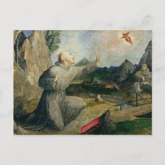 St. Francis of Assisi Receiving the Stigmata Vykort (Framsida)
