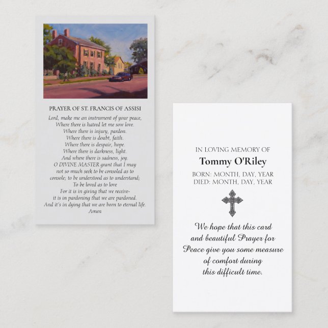 St. Francis of Assisi Red Yellow Blue Green Visitkort (Fram/baksida)