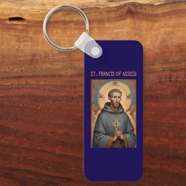 St. Francis of Assisi Roman Keychain Nyckelring (Framsida)