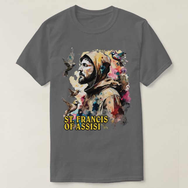 St. Francis of Assisi Saint T Shirt (Design framsida)