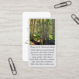 St. Francis of Assisi Sympathy Prayer Card Visitkort