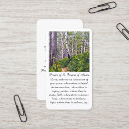 St. Francis of Assisi Sympathy Prayer Card Visitkort