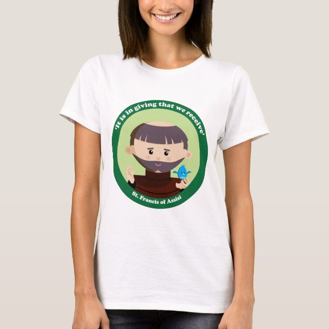 St. Francis of Assisi T Shirt (Framsida)