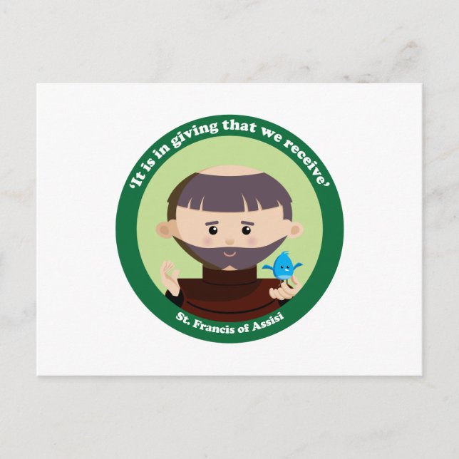 St. Francis of Assisi Vykort (Framsida)