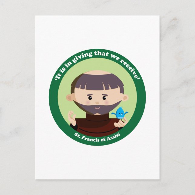 St. Francis of Assisi Vykort (Framsida)