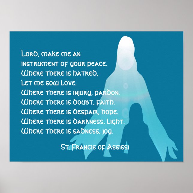 St Francis of Assissi Prayer Poster (Framsidan)