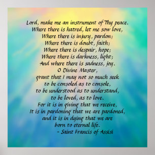 St. Francis' Prayer Poster