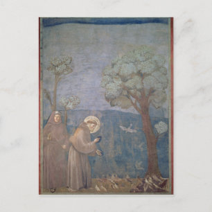 St. Francis Preaching to the Birds, 1297-99 Vykort