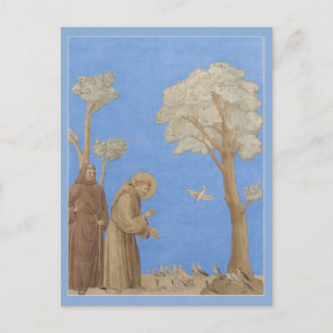 St. Francis predikar för fåglarna Postcard C0582 Vykort