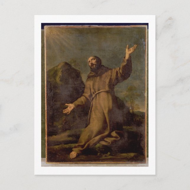 St. Francis Receiving the Stigmata Vykort (Framsida)