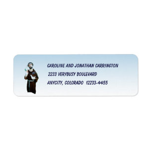St Francis Returadress Etikett