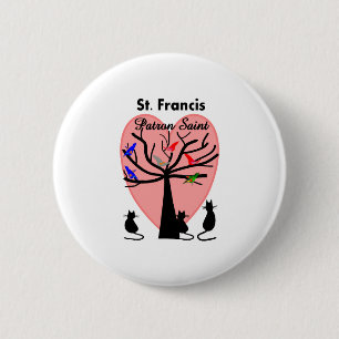 St Francis skyddshelgon--Unika träd och djur Knapp